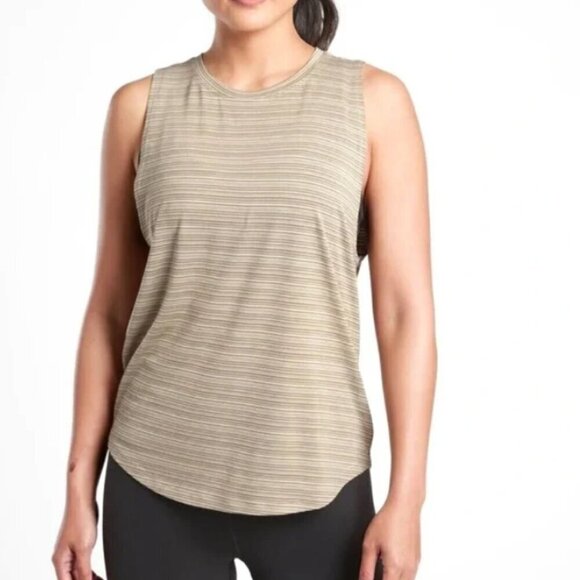 Athleta Cloudlight Striped Muscle Tank Top Size  XS  657799 - Picture 2 of 8